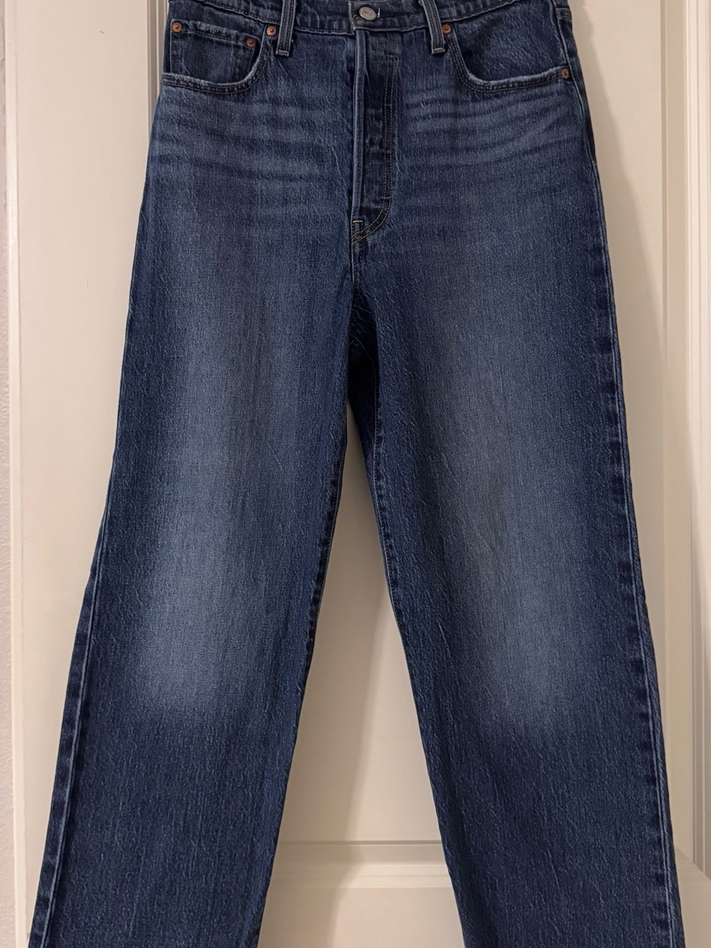 Levi's High-Rise Wide Leg Jeans in Dark Blue